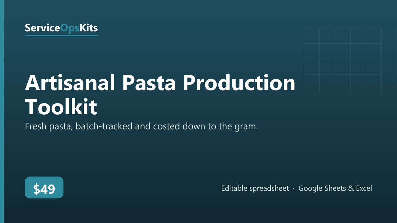 Artisanal Pasta Production Toolkit cover