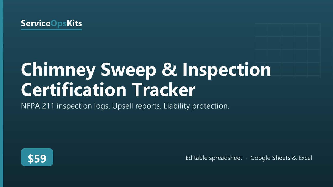 Chimney Sweep & Inspection Certification Tracker cover