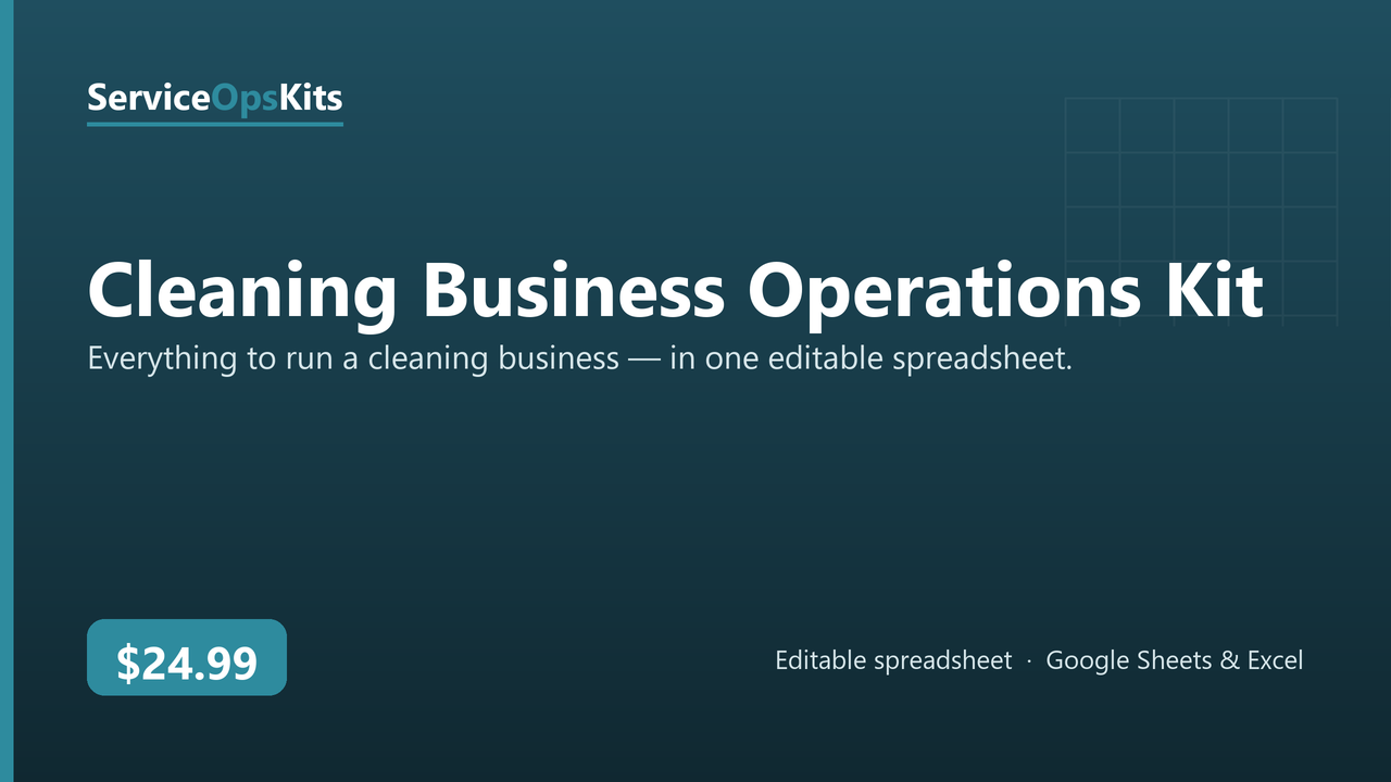 Cleaning Business Operations Kit cover
