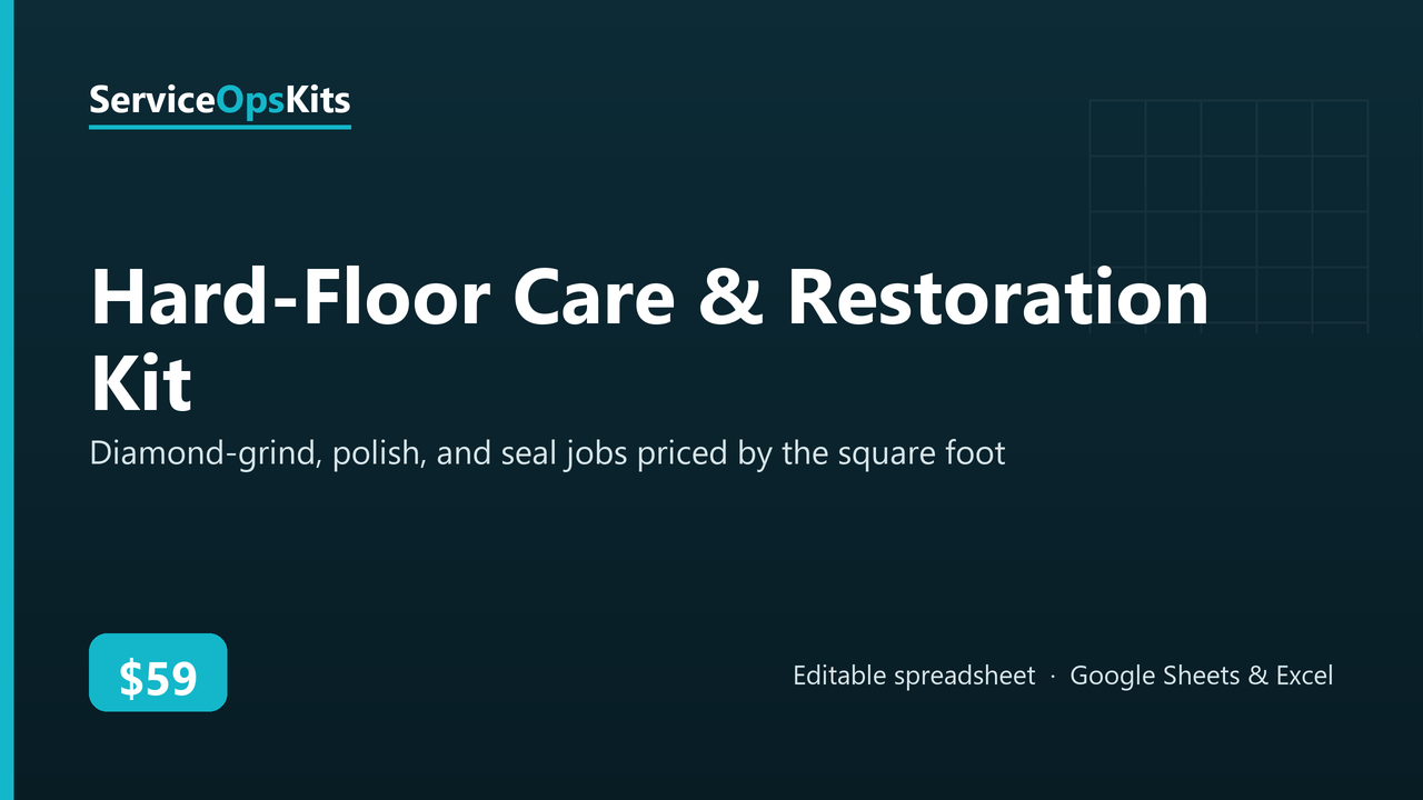 Hard-Floor Care & Restoration Kit spreadsheet template