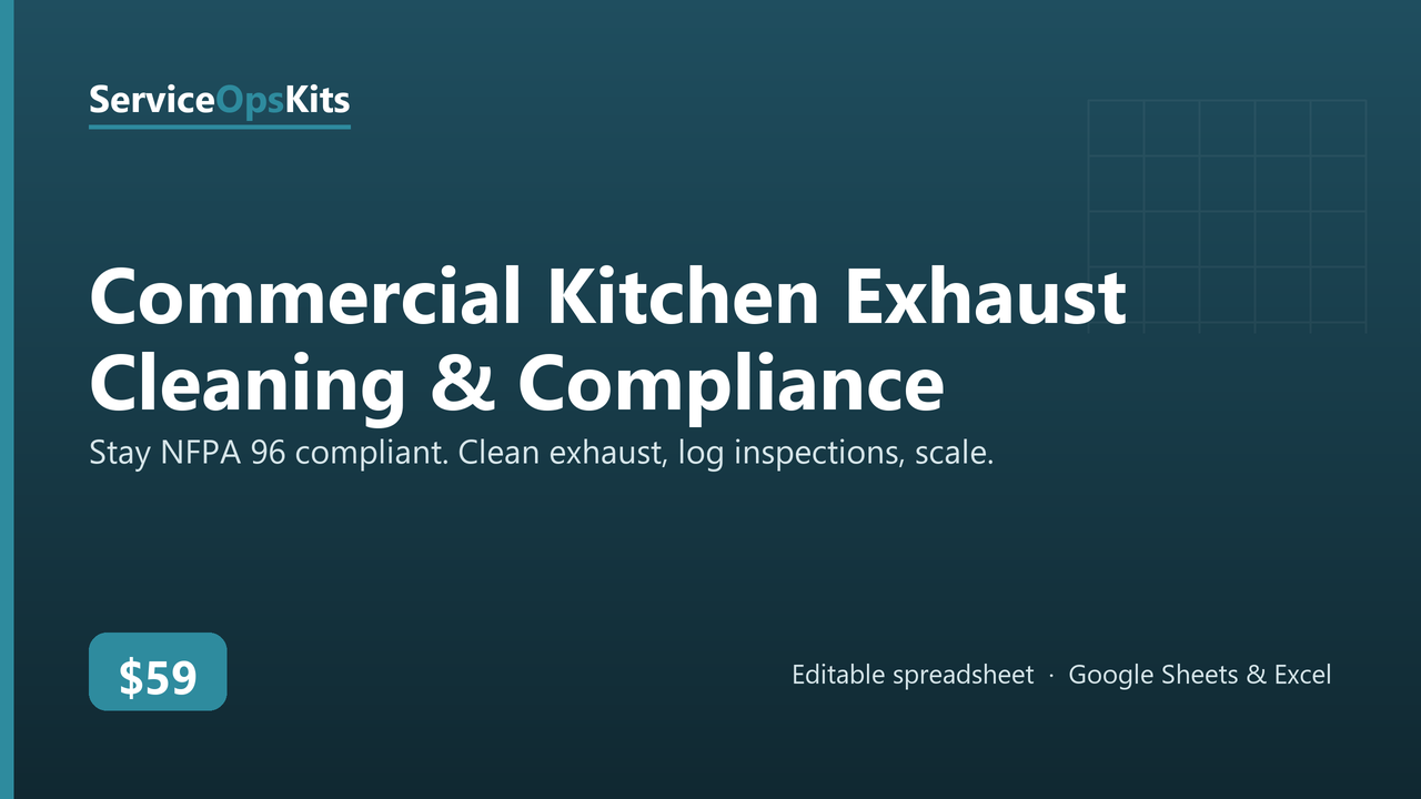 Commercial Kitchen Exhaust Cleaning & Compliance cover
