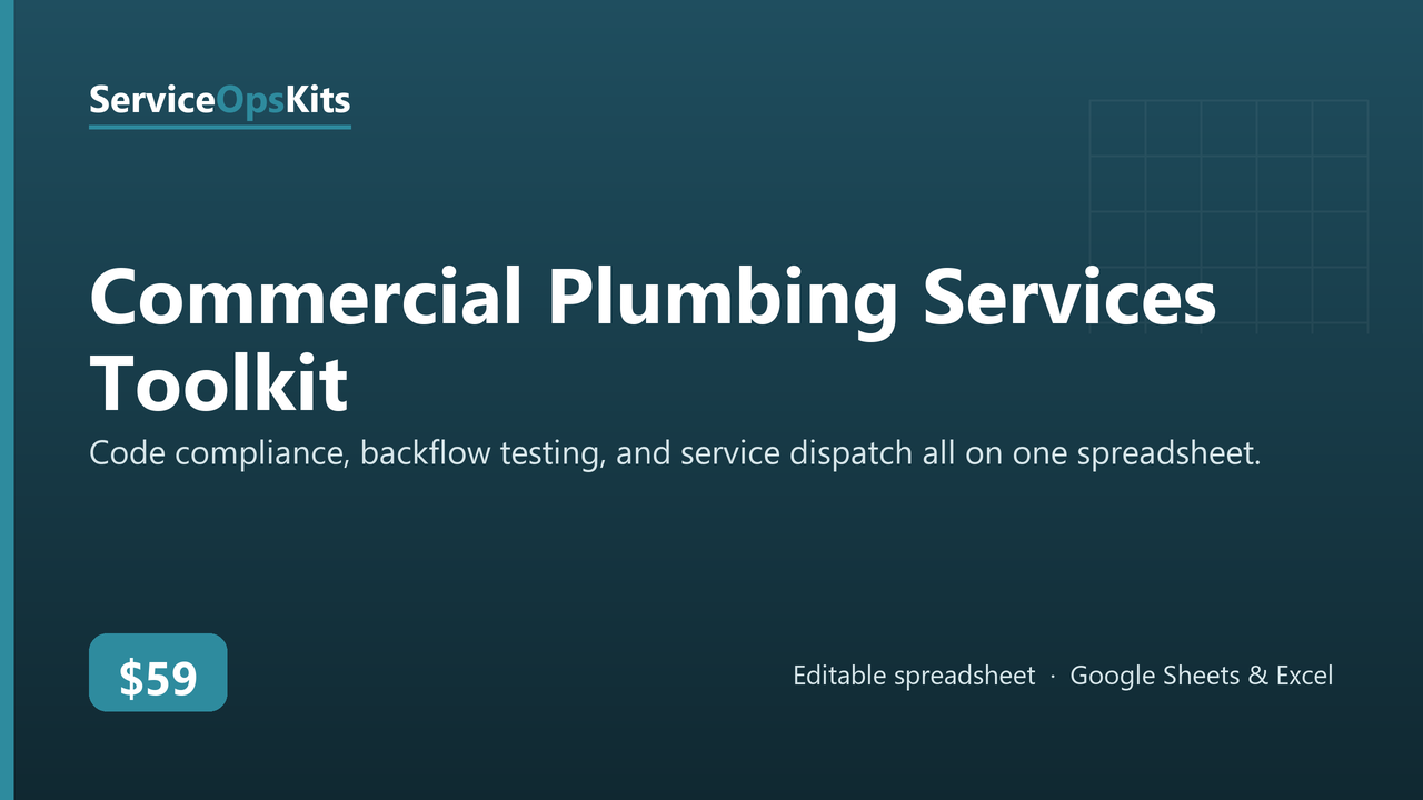 Commercial Plumbing Services Toolkit cover