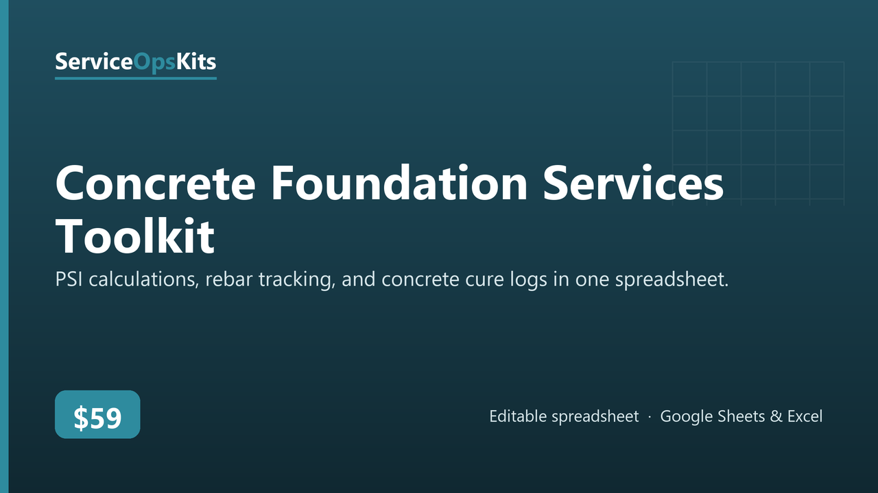Concrete Foundation Services Toolkit cover
