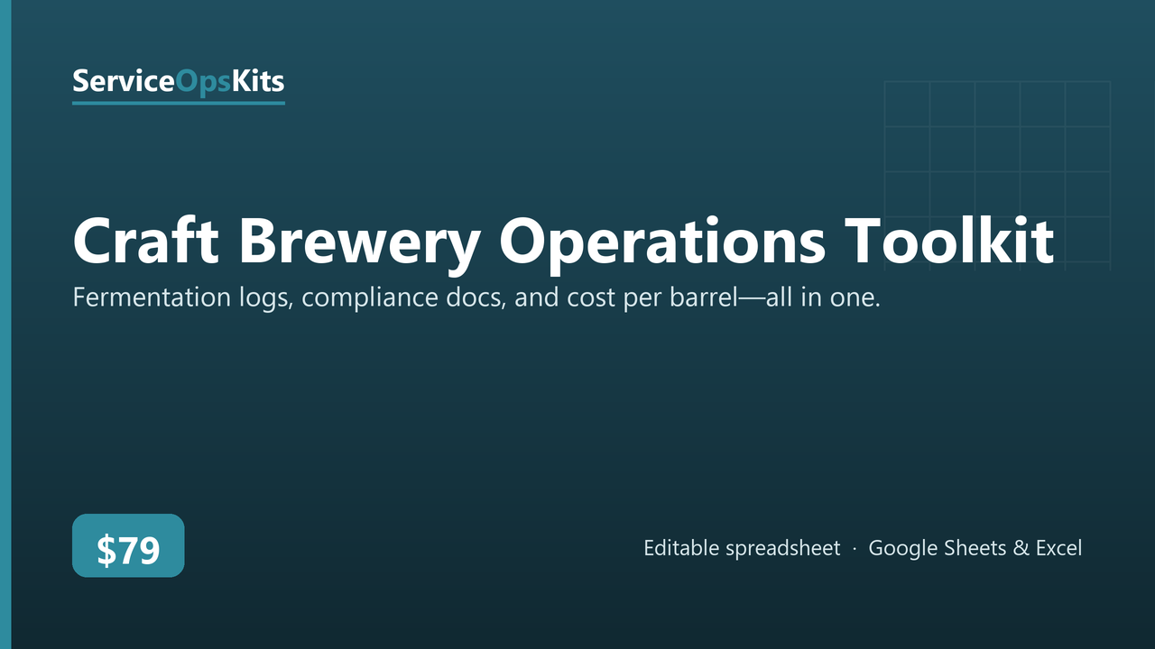 Craft Brewery Operations Toolkit cover