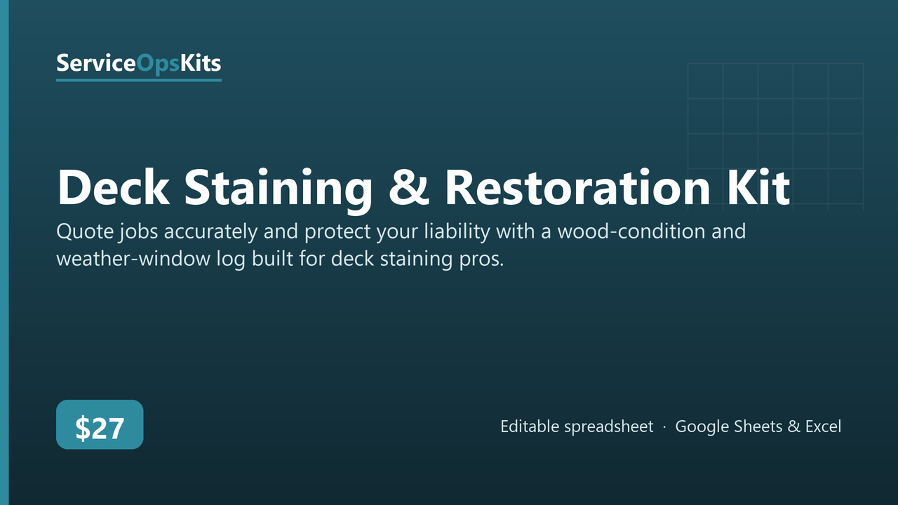 Deck Staining & Restoration Kit cover