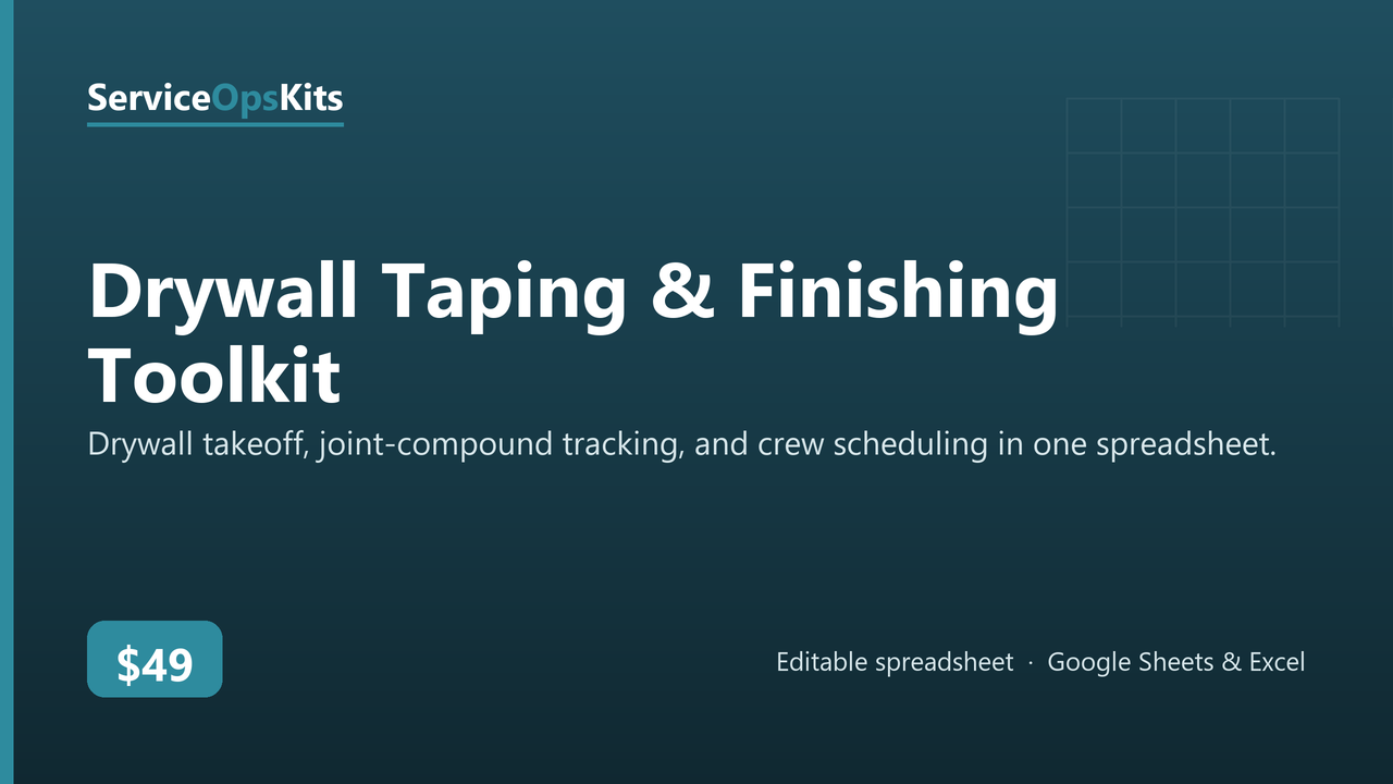 Drywall Taping & Finishing Toolkit cover