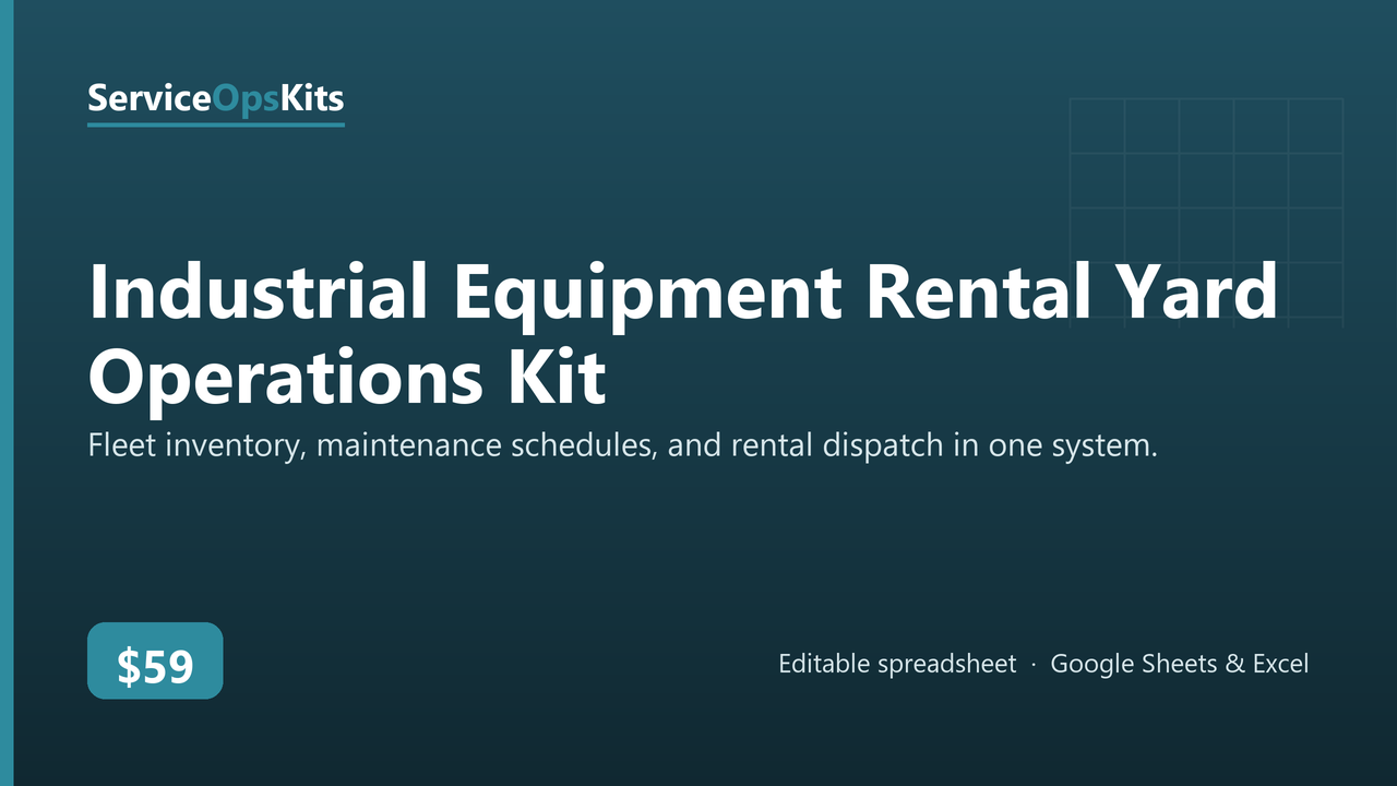 Industrial Equipment Rental Yard Operations Kit cover