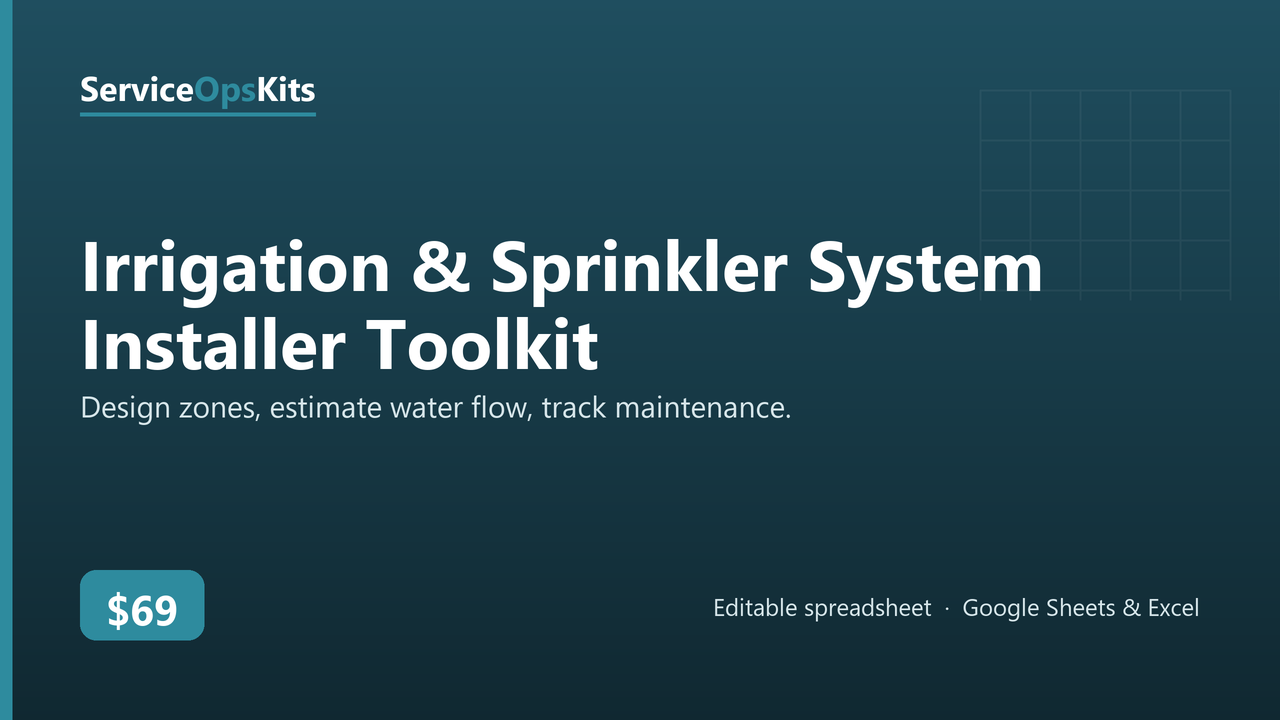 Irrigation & Sprinkler System Installer Toolkit cover