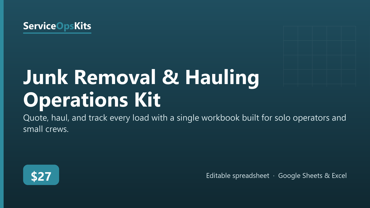 Junk Removal & Hauling Operations Kit cover