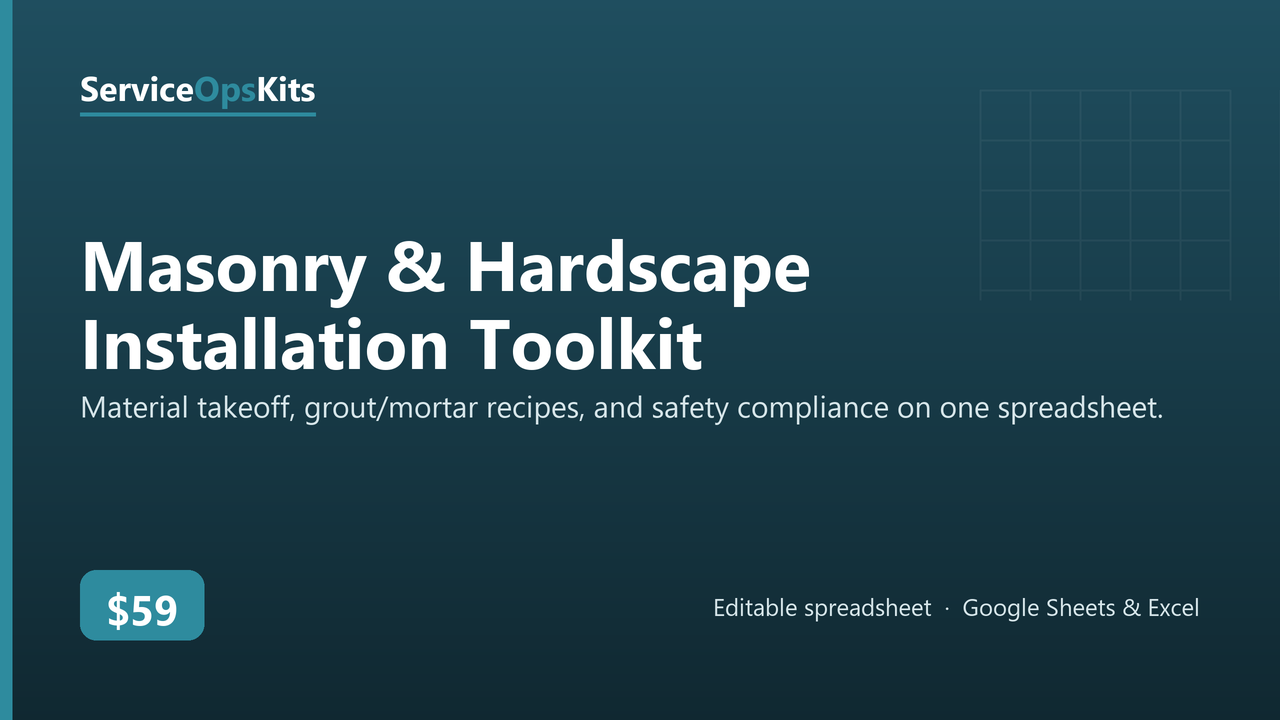 Masonry & Hardscape Installation Toolkit cover