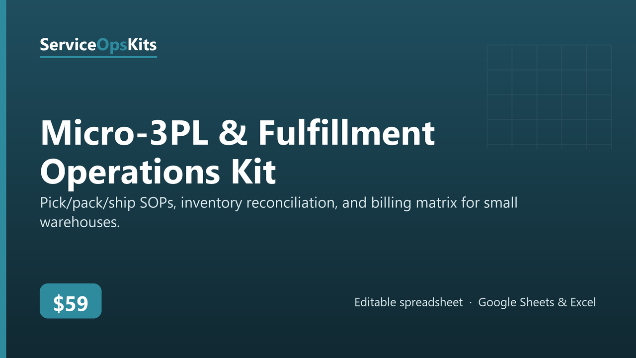 Micro-3PL & Fulfillment Operations Kit cover
