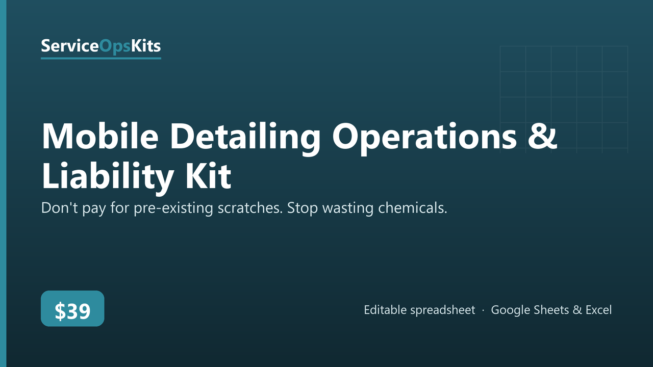 Mobile Detailing Operations & Liability Kit cover