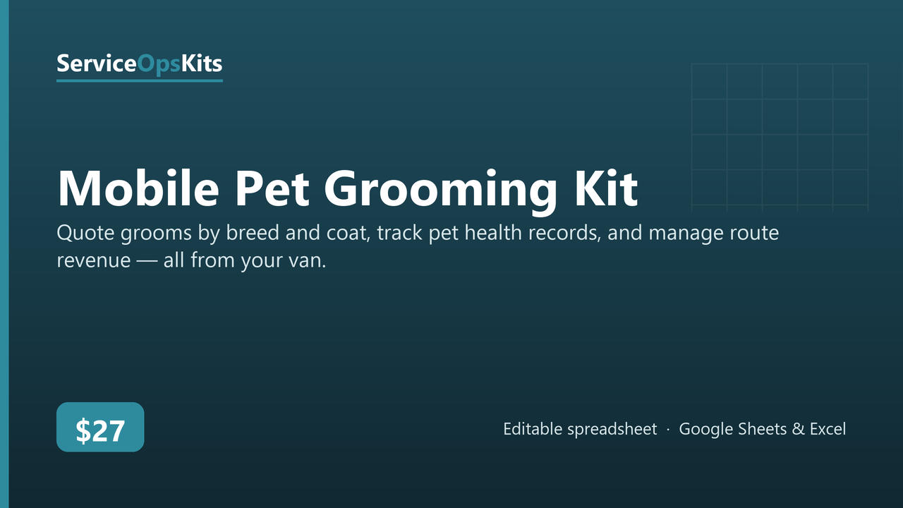 Mobile Pet Grooming Kit cover