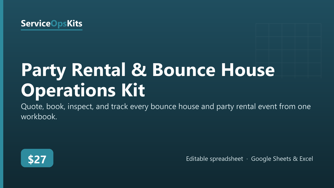 Party Rental & Bounce House Operations Kit cover