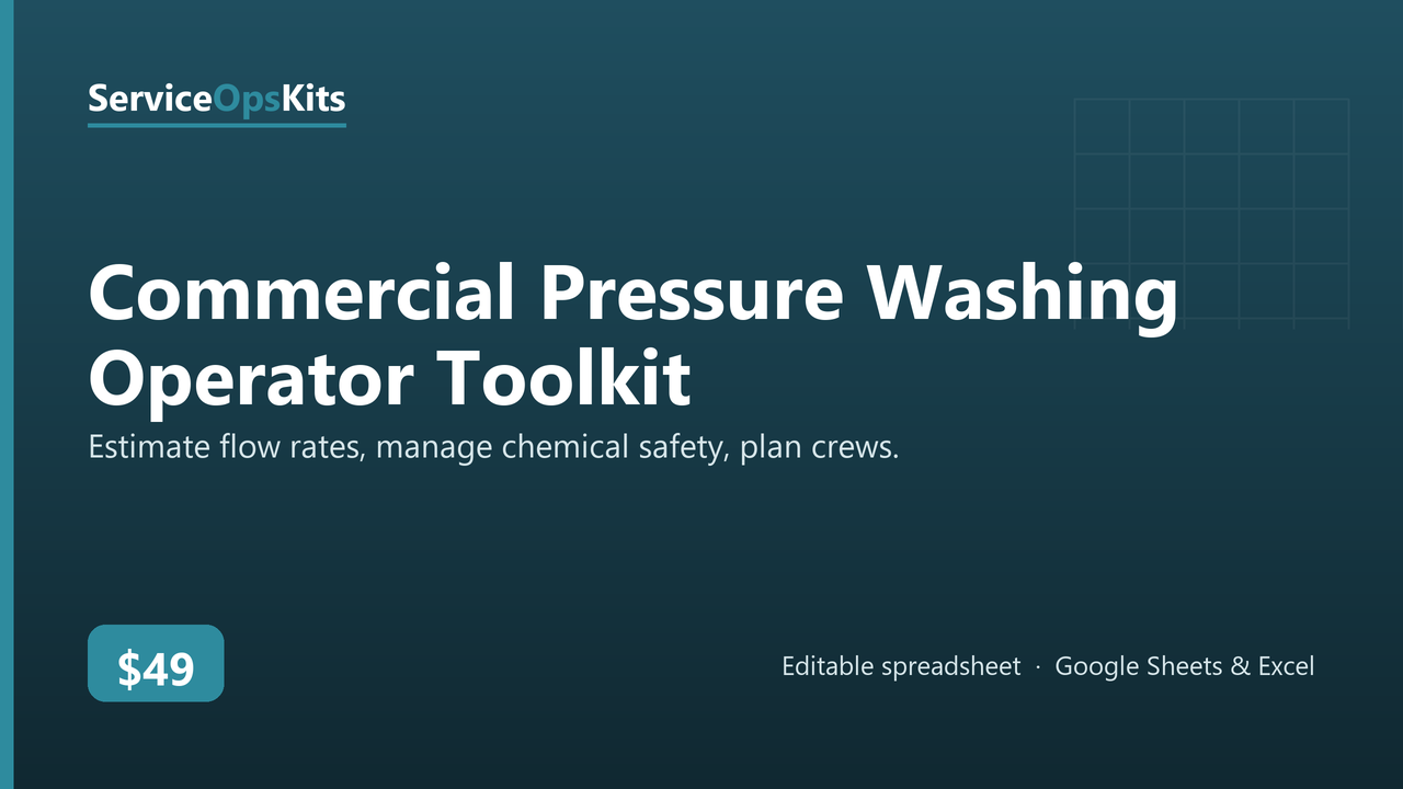 Commercial Pressure Washing Operator Toolkit cover