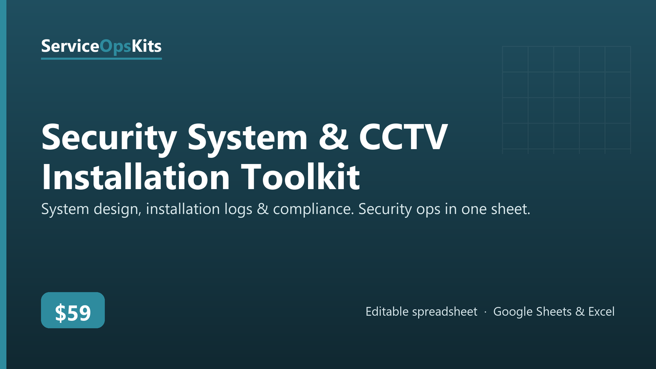 Security System & CCTV Installation Toolkit cover
