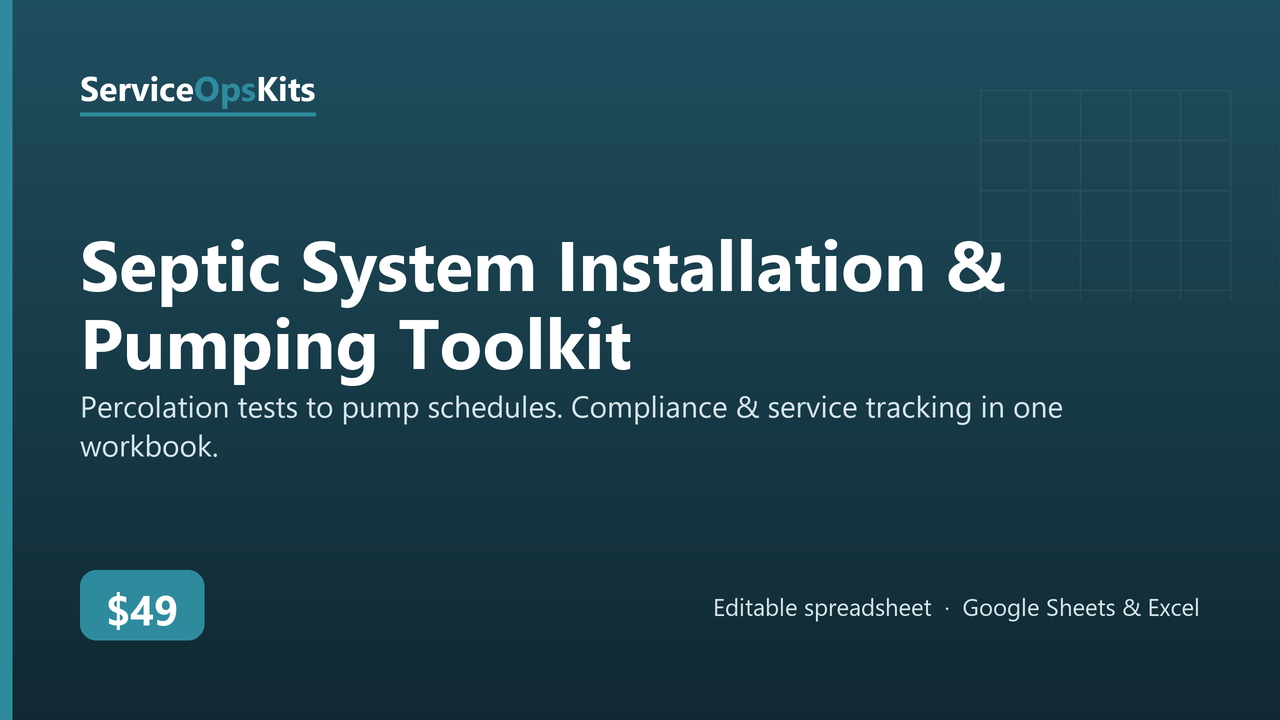 Septic System Installation & Pumping Toolkit cover