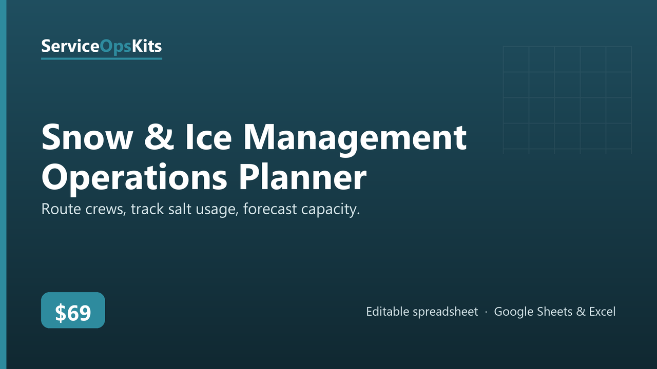 Snow & Ice Management Operations Planner cover