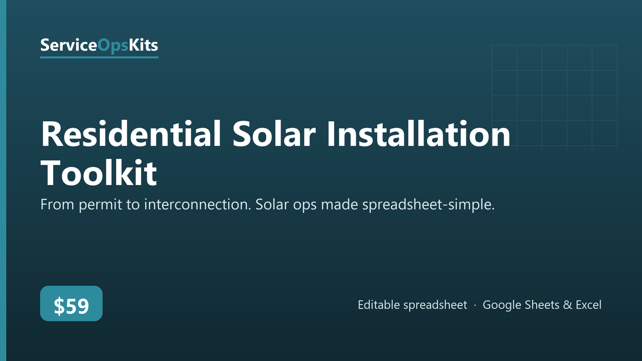 Residential Solar Installation Toolkit cover
