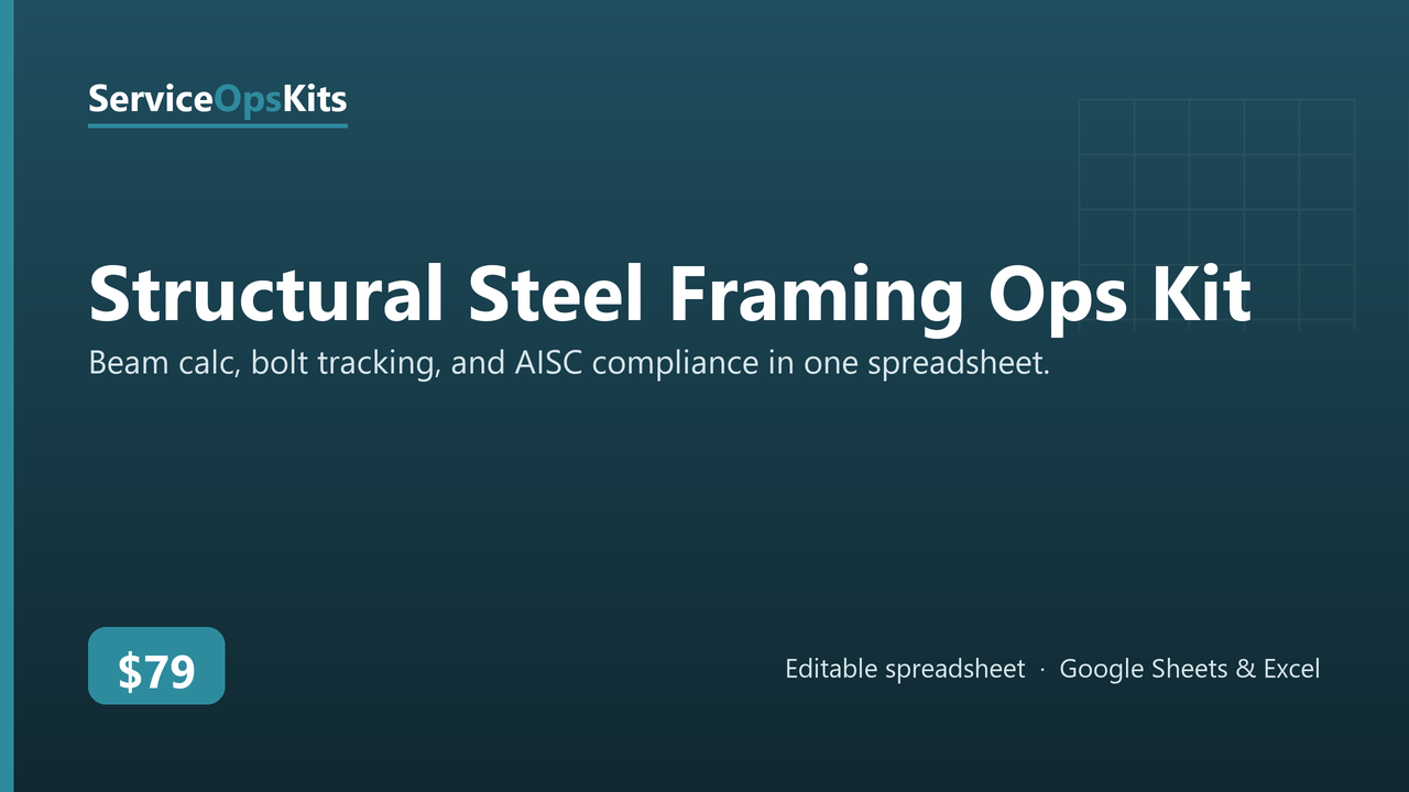 Structural Steel Framing Ops Kit cover